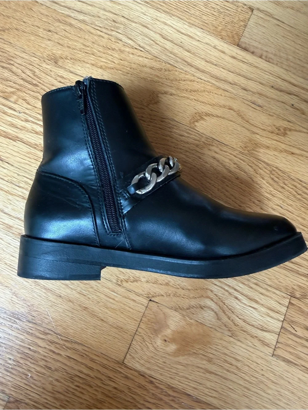Zara Girls Moto Boots with Chain Detail